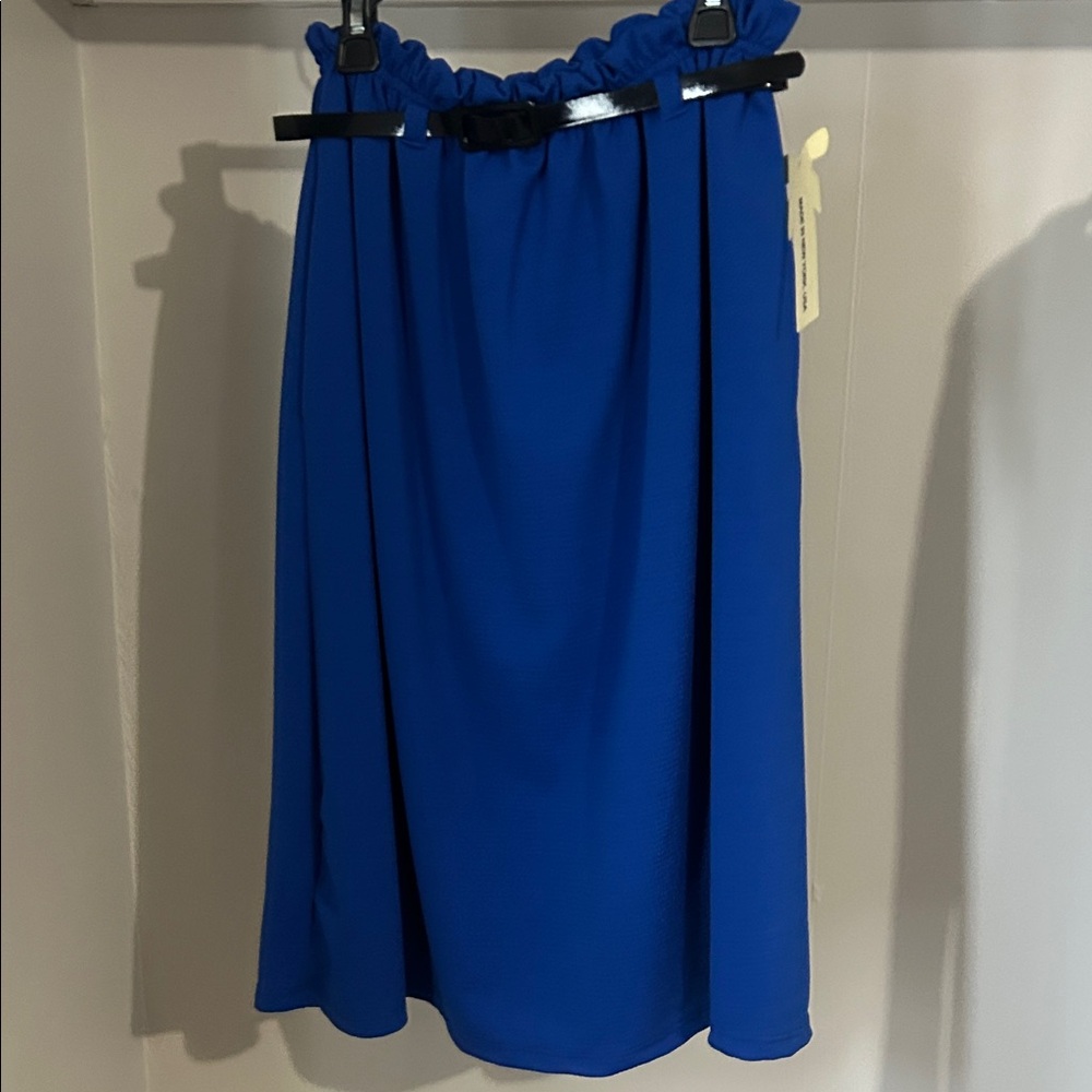 Vivienne Grace Cobalt Blue A-Line Skirt